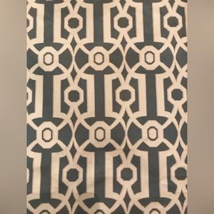 8 yards aqua and cream pattern upholstery weight fabric